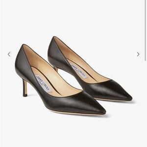Jimmy Choo Romy Black Leather Pumps - like new!